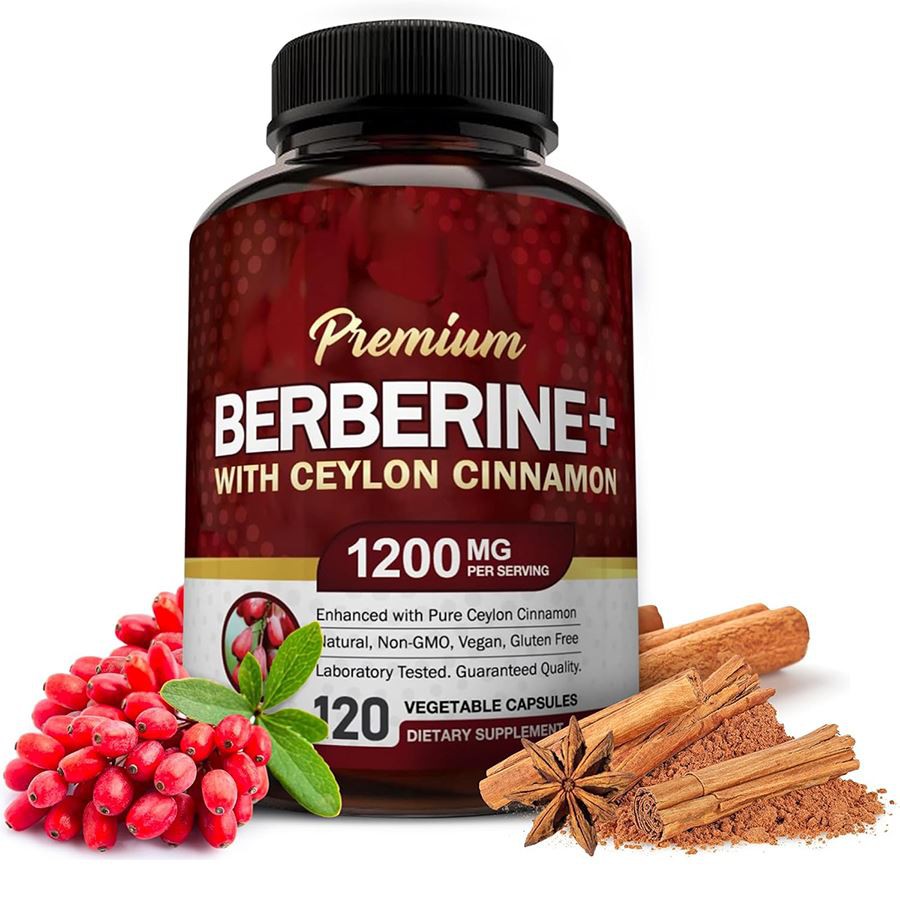 Premium berberine dengan formula tindakan dwi Ceylon Cinnamon Nature untuk Kesejahteraan Badan Metabolik -