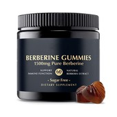 Berberine Gummies 1500mg Pure Himalayan Berberis Ekstrak untuk Sokongan Immune Holistik Kesihatan Blueberry Rasa, Gula Percuma
