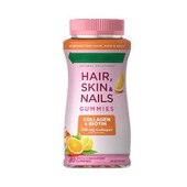 Rambut penyelesaian optimum, kuku kulit gummies rasa sitrus tropika untuk kecantikan berseri dari dalam