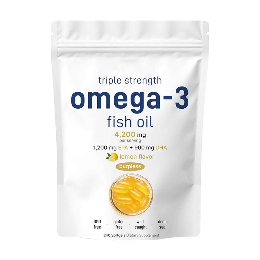 Kekuatan Triple Omega 3 Minyak Ikan oleh Bahan Mikro Malaikat Vitamin